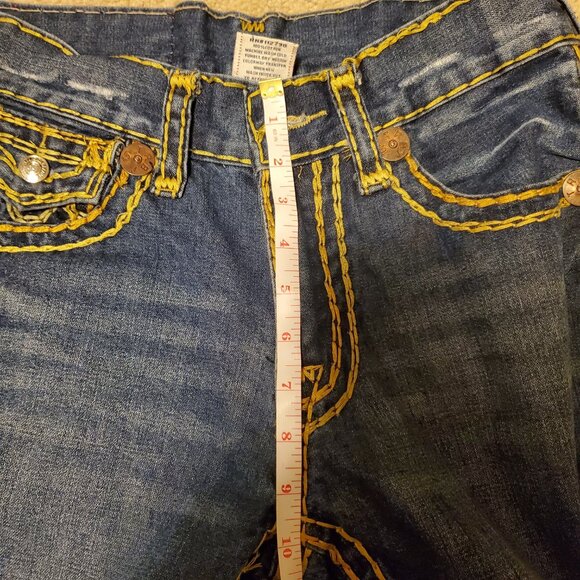 TRUE RELIGION BILLY SUPER T BOOTCUT Denim Jeans 30 X 33 Y2K Vintage - Picture 11 of 15